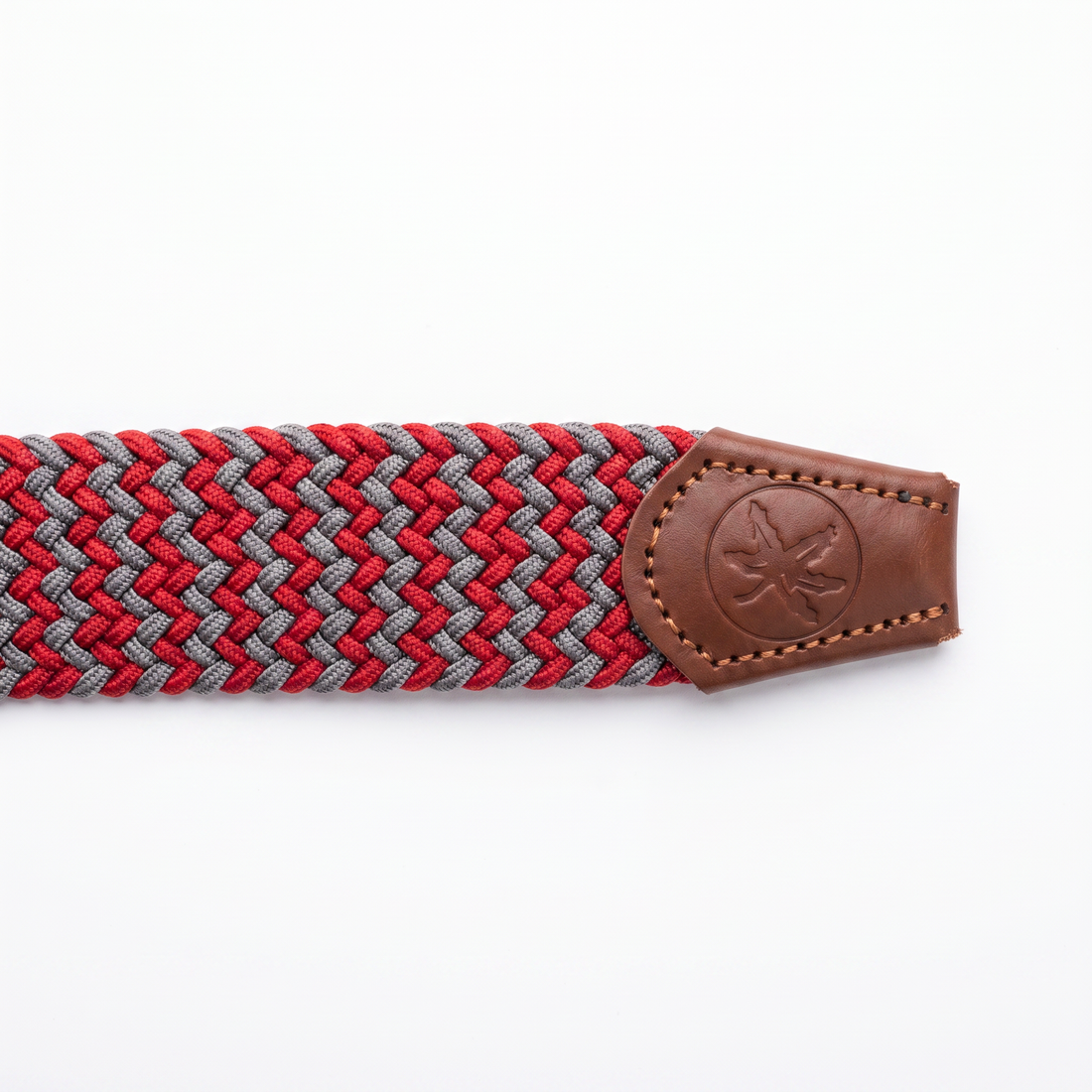 The OSU Gells Stretch Braided Belt; Helmet Leaf