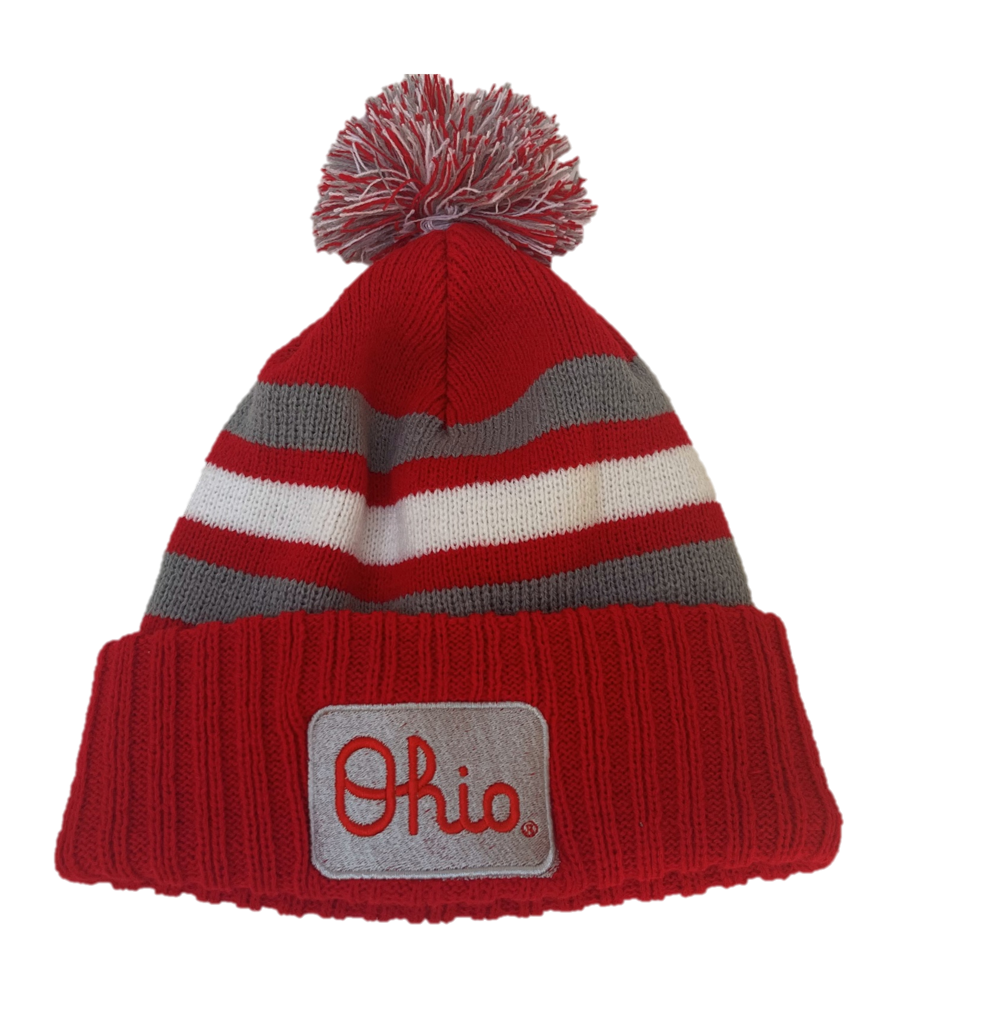 Ohio State Hat Pom Hat